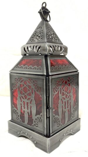 MS1519 - Lantern Iron & Glass - L 10" W 4" D 4"