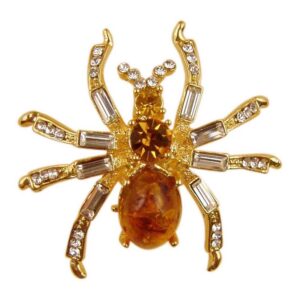 P3114-2 - Brooch Spider Rhinestone