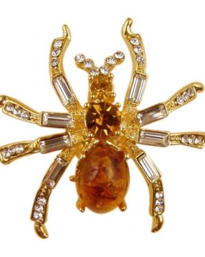 P3114-2 - Brooch Spider Rhinestone