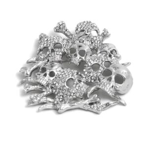 P5568 - Brooch Skulls Rhinestone