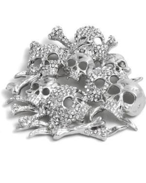 P5568 - Brooch Skulls Rhinestone