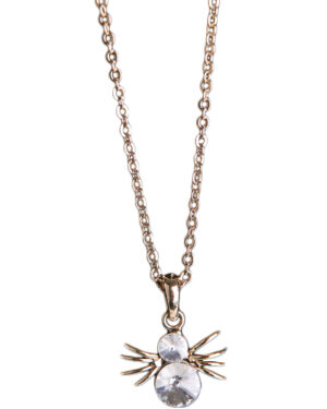 RSN2577-N - Spider Rhinestone Necklace, Gold