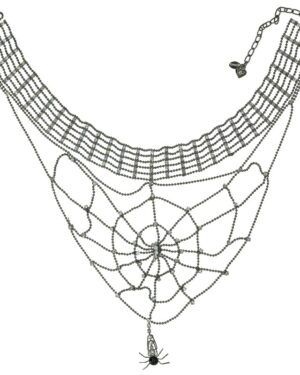 RSN985-BK - Necklace Spider web