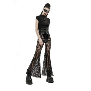 WK397 - Gothic Paisley Pattern Lace transparent trousers-XL......