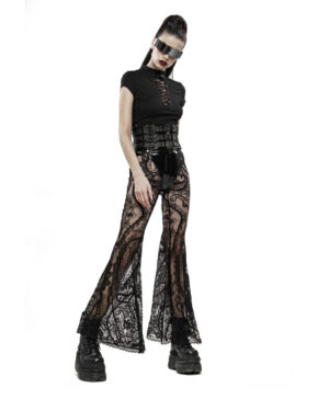 WK397 - Gothic Paisley Pattern Lace transparent trousers-XL......