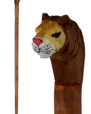 WP13204 - Wooden Cane  36"- Lion