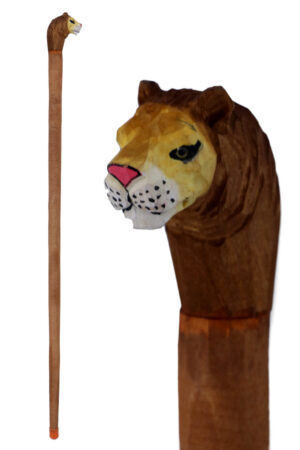 WP13204 - Wooden Cane  36"- Lion