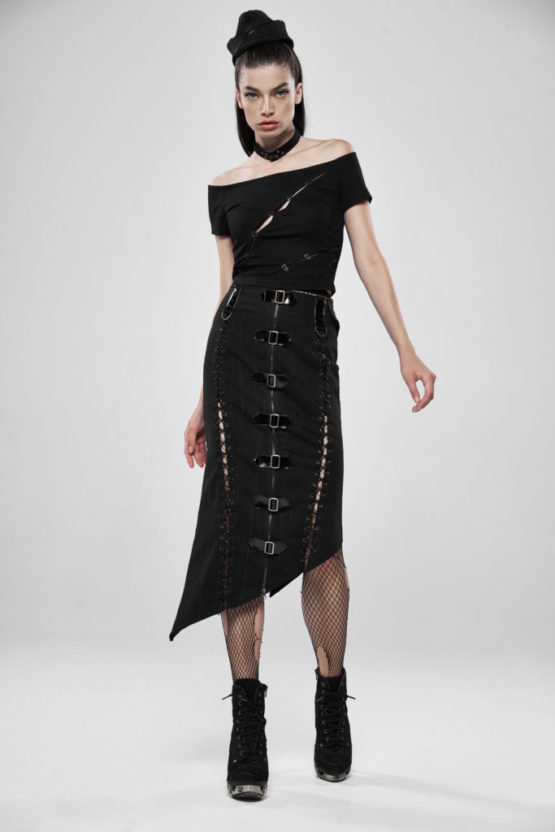 WQ454 - Military-Style Deadly Game Half Skirt - Image 3