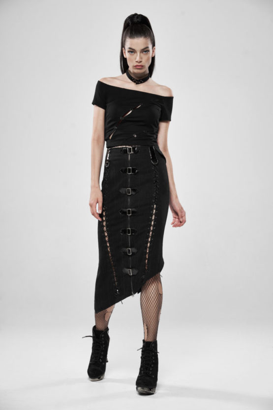 WQ454 - Military-Style Deadly Game Half Skirt - Image 2