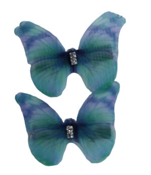 18356 - Rainbow Butterfly Hair Clips - Blue