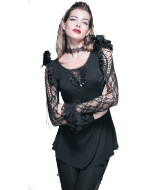 TT21 - Long Sleeves vintage look lace top