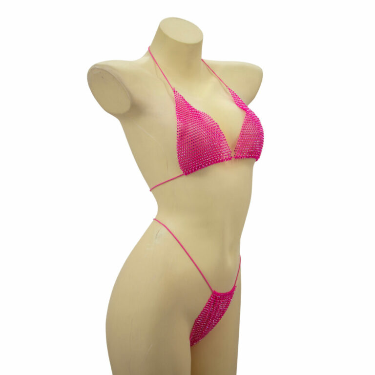 14409 - Rhinestones mesh lingerie/bikini set - Image 16