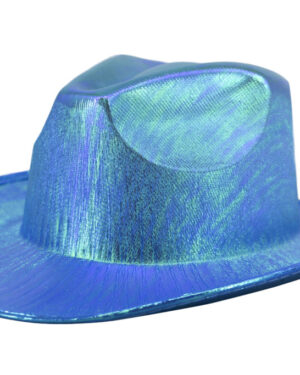 JC537 - Metallic Cowboy Hat - Turquoise