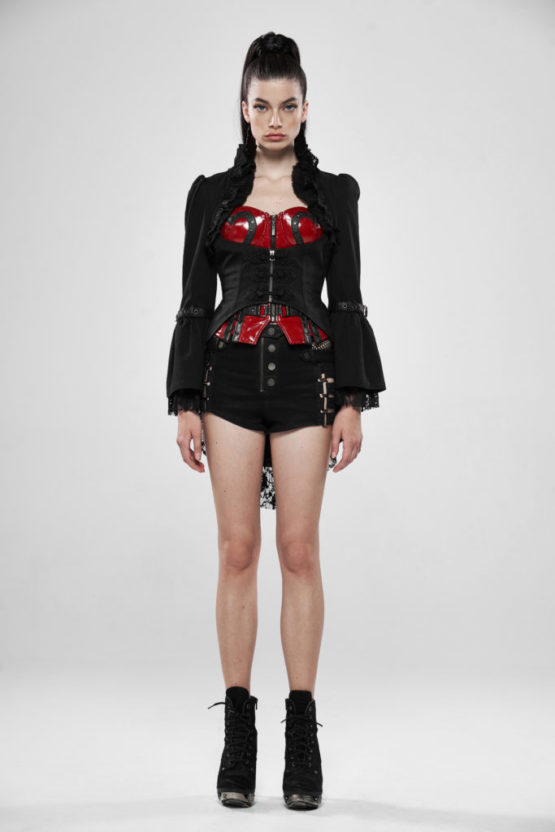 WY1148 - Steampunk Stone Washed Lace coat - Image 2