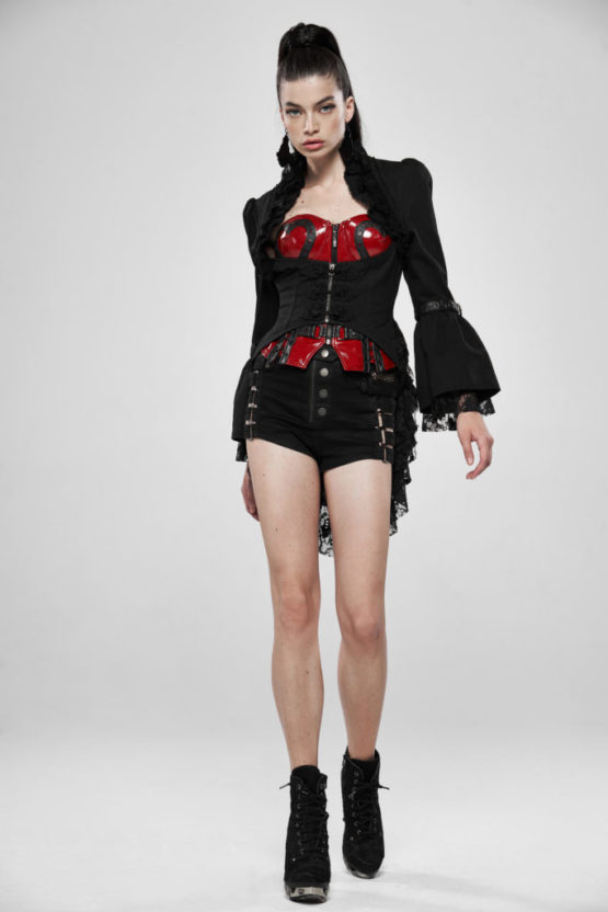 WY1148 - Steampunk Stone Washed Lace coat - Image 7