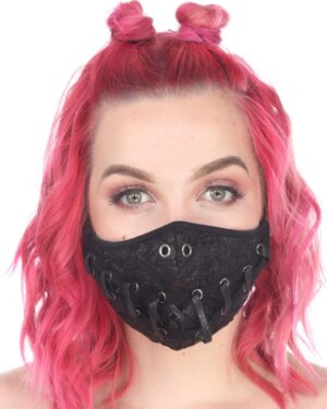 MK024 - punk criss cross rivet mask