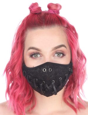 MK024 - punk criss cross rivet mask