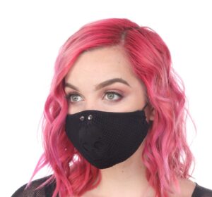 MK026 - punk criss cross rivet mask