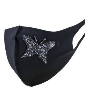 106311 - Rhinestone Butterfly Mask - Black..