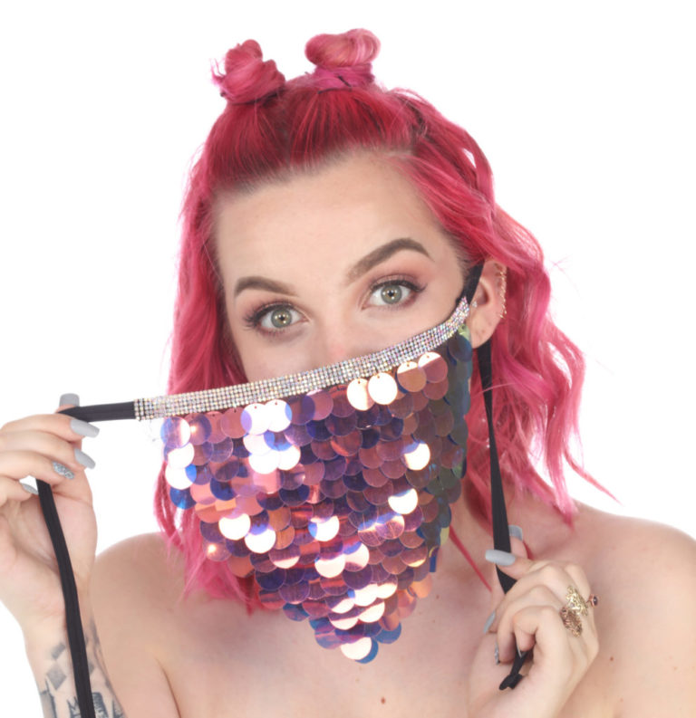 106316 - Mermaid Paillet face veil - Image 2