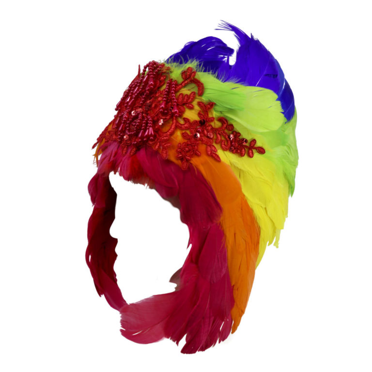 63012RNB - Costume Headpiece Beaded - Rainbow - Image 2