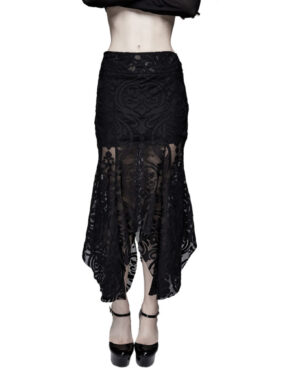 SKT97 - Lace Drape Skirt with Slit