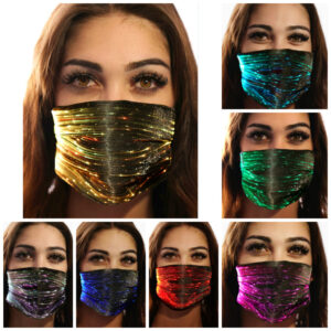 106332 - LED Party Mask - Black comes with a USB charger