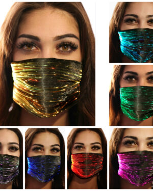 106332 - LED Party Mask - Black comes with a USB charger
