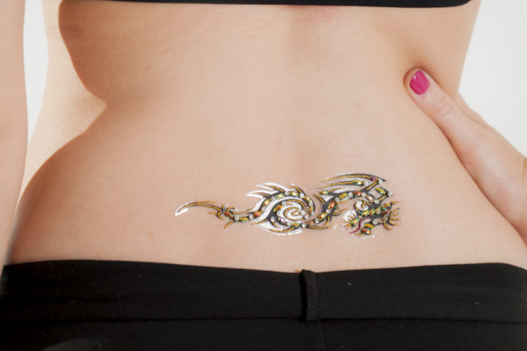 1083 - Dragon Lower Back Gem Tattoo - Image 5
