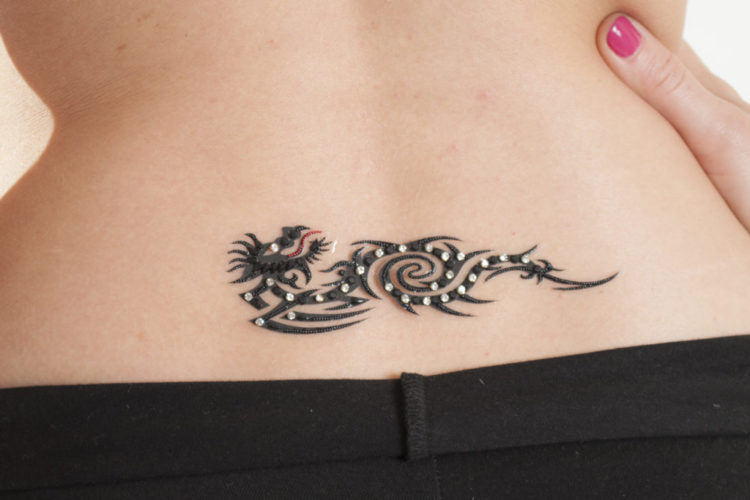 1083 - Dragon Lower Back Gem Tattoo - Image 3