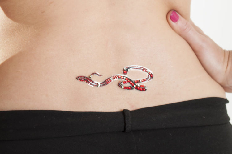 1111 - Lower Back Tattoo - Snakes - Image 3