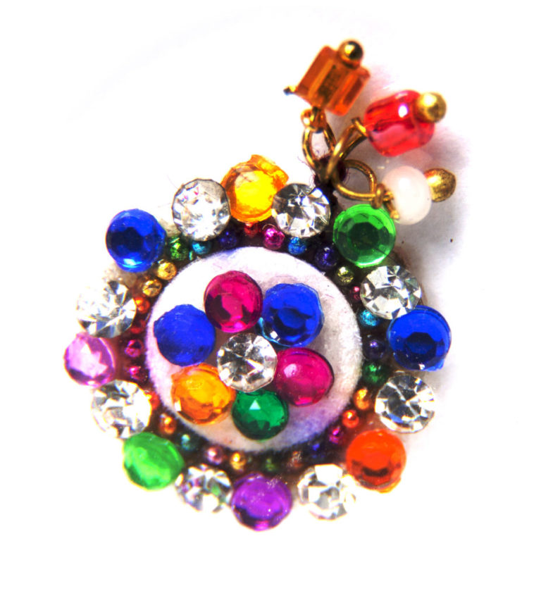 1129 - Belly Button with Hanging Charms-MULTI - Image 2