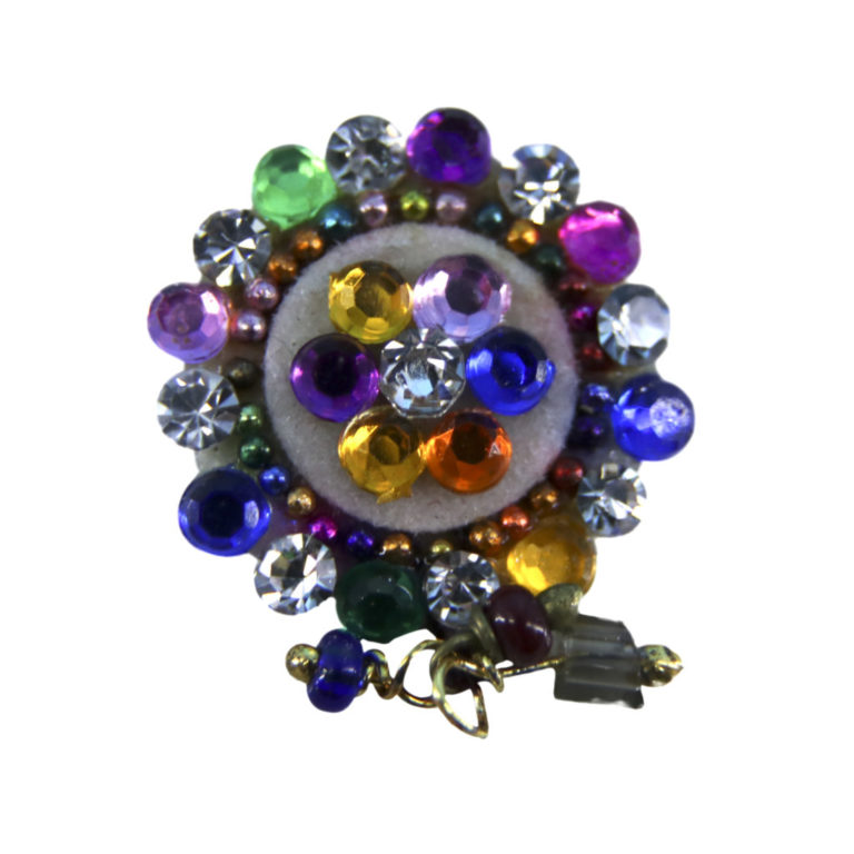 1129 - Belly Button with Hanging Charms-MULTI