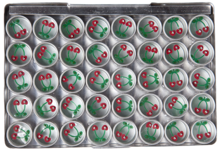 1144 - Cherry/Body Dots - 54 / Tray....