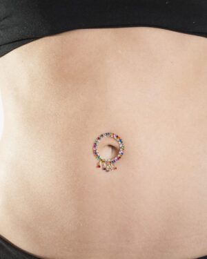 1213 - Belly Tattoo with Drops
