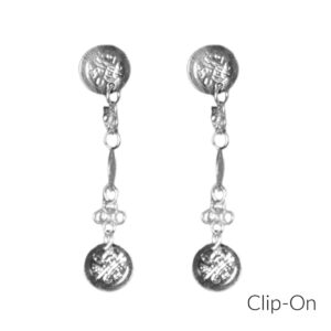 1271 - Single Row Coin Earring - Clip On(SIL)