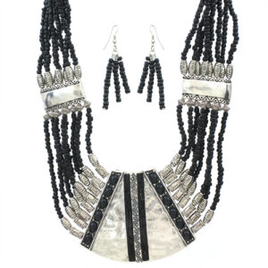 13252 - Necklace Set, Sea bead with Casting