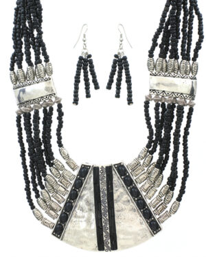 13252 - Necklace Set, Sea bead with Casting