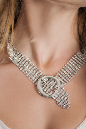 13369 - Buckle Choker with Fringes