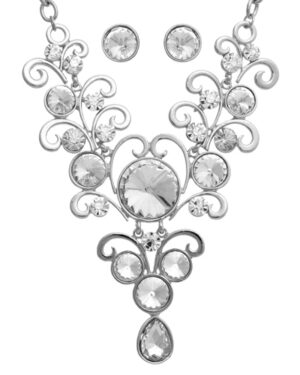 13480 - Vine Set, Rhinestone, Silver