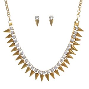 13491 - Spike Necklace set - Gold
