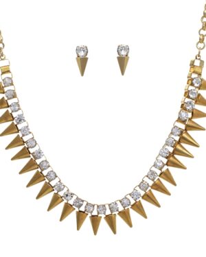 13491 - Spike Necklace set - Gold