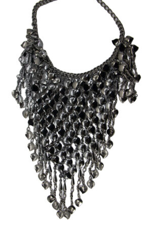 1422 - Coin Necklace - BLK