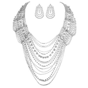 14562 - 15 Row Rhinestone Choker Set
