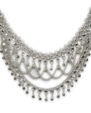 1465 - Metal Meshed Jingle Necklace