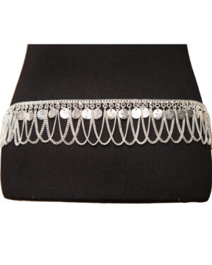 1484 - Mesh Coin Belt - Silver