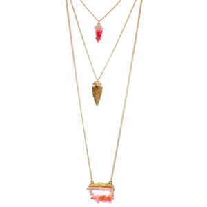 14867 - g druzy 3 layered neck