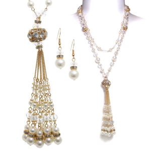 15273 - Bead Tassel Long Set