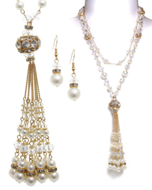 15273 - Bead Tassel Long Set