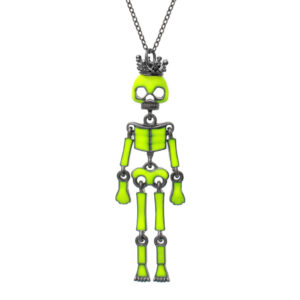 15944 - crown skull neon dangle, 16+3in